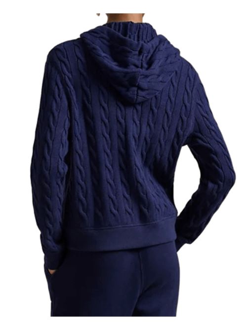 FELPA A TRECCE CON CAPPUCCIO E CERNIERA POLO RALPH LAUREN | 211959124001